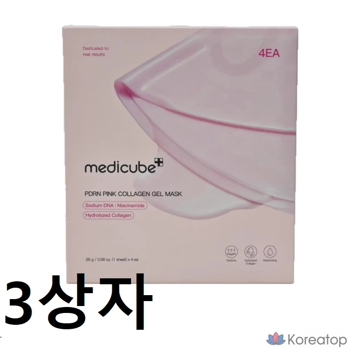 Гелевая маска Medicube PDRN с розовым коллагеном, 4 шт., 3 упаковки