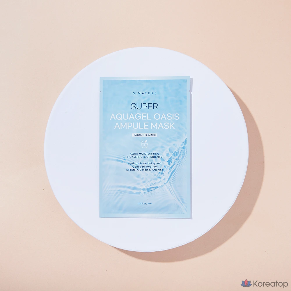 S.NATURE Super Aqua Gel Oasis Ампульная маска, 1 упаковка, 5 шт., фото 3