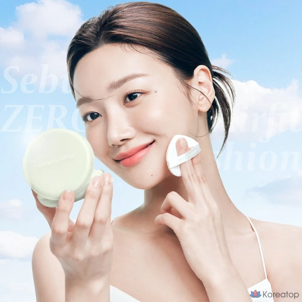 Кушон Blanc Nature Pore Zero Air Fit Cushion, оттенок Rose 21P, 15 г + рефилл + пуф, 1 шт., фото 3
