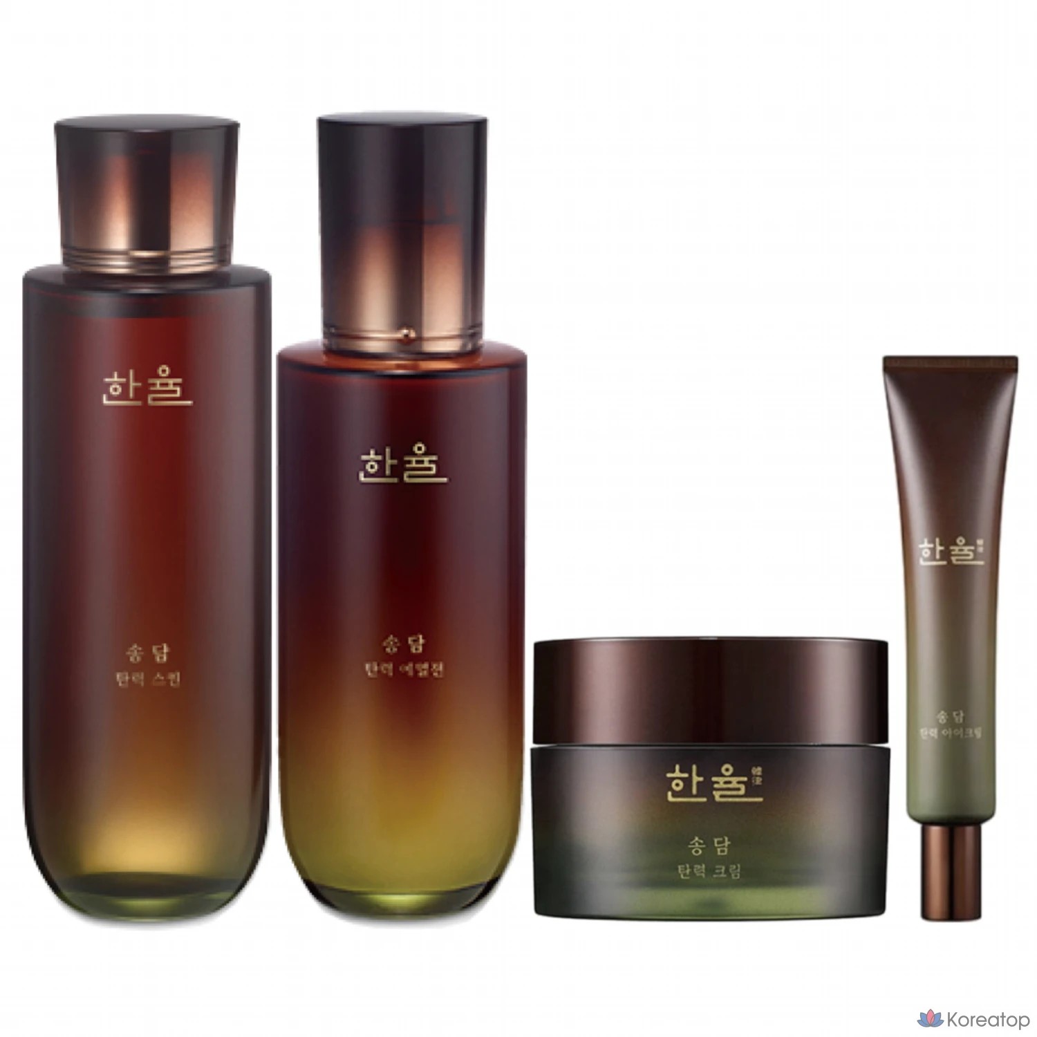 Набор HANYUL Songdam Elasticity из 4 предметов (средство для кожи + эмульсия + крем + крем для глаз), 1 комплект.