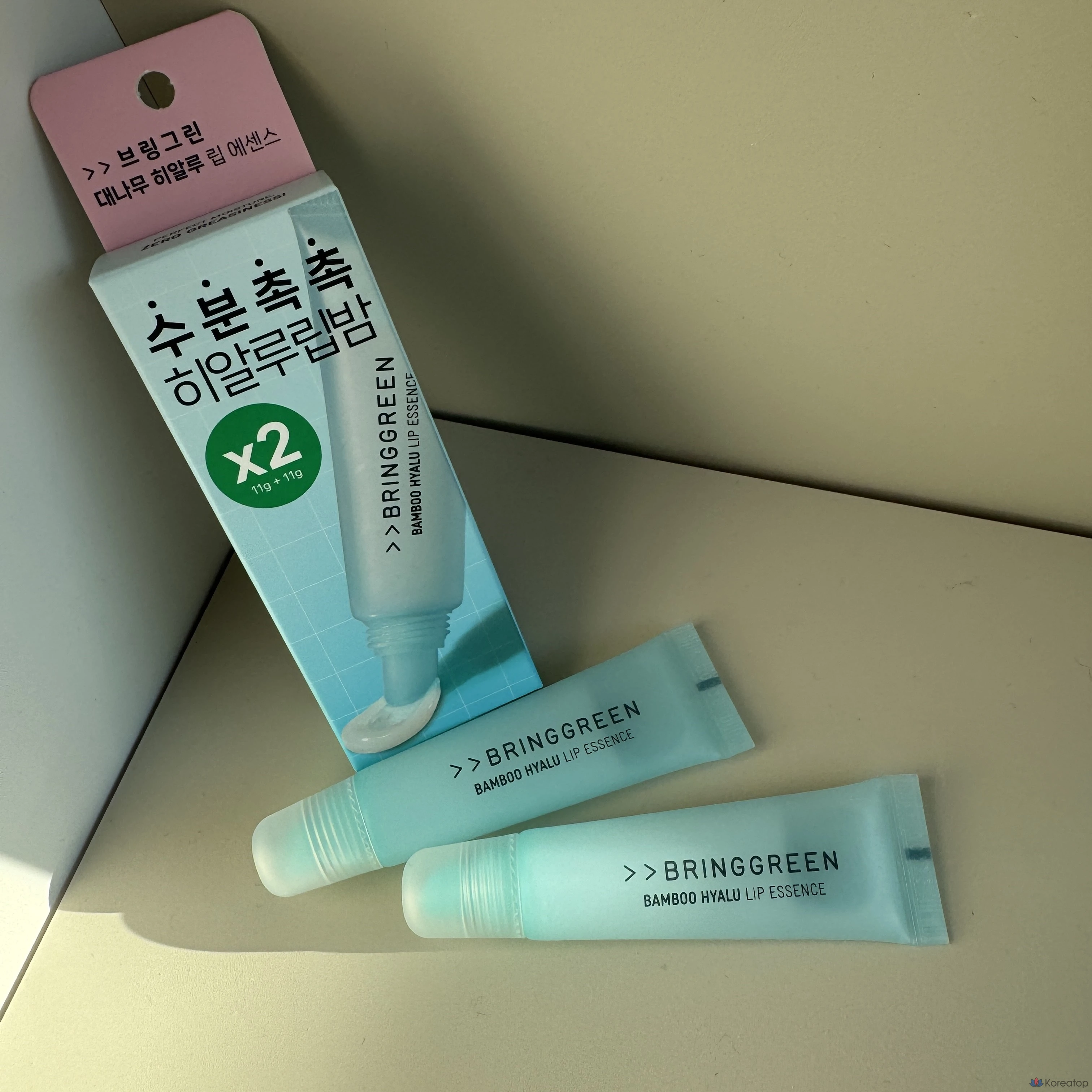 Бальзам для губ Bring Green Bamboo Hyalu Lip Essence, 22 г, 2 шт., фото 3