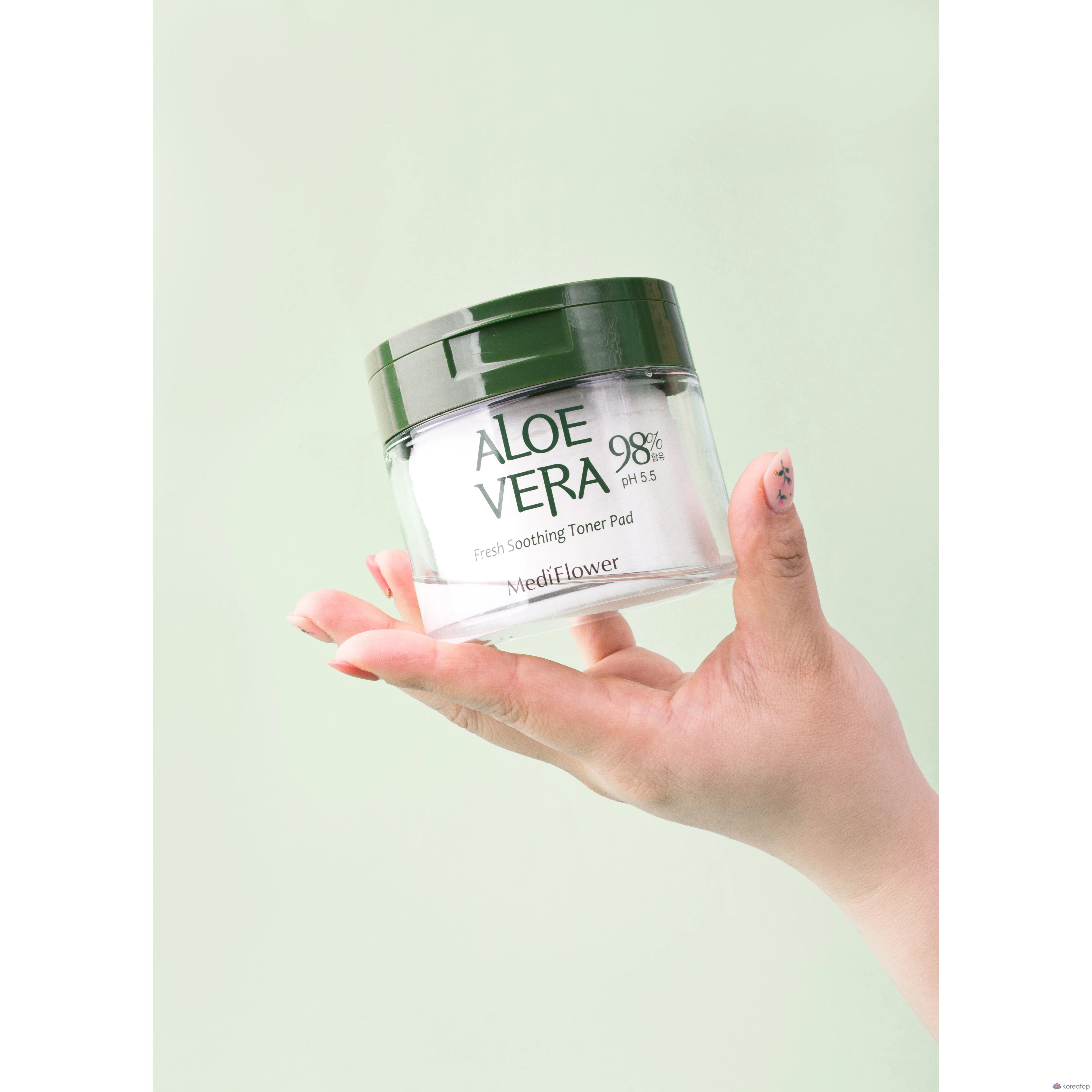 Тонер-пэды MediFlower Aloe Vera Fresh Soothing Toner Pad, 180 мл, 60 шт.