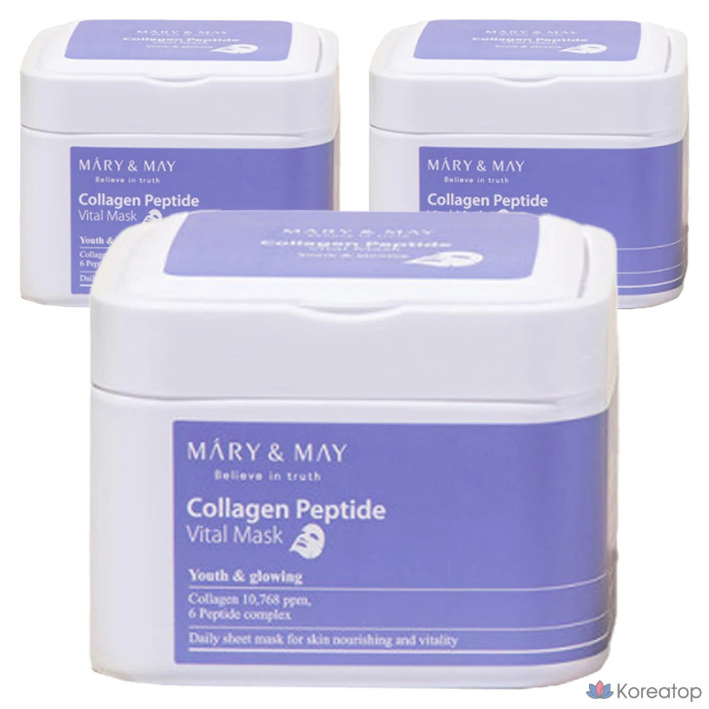 Тканевая маска для лица Mary&May Collagen Peptide Vital Mask, 90 шт.