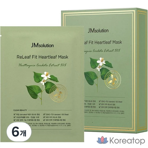 Маска для лица JM Solution Relief Fit с экстрактом полыни, 35 мл, 10 штук, 4 упаковки.