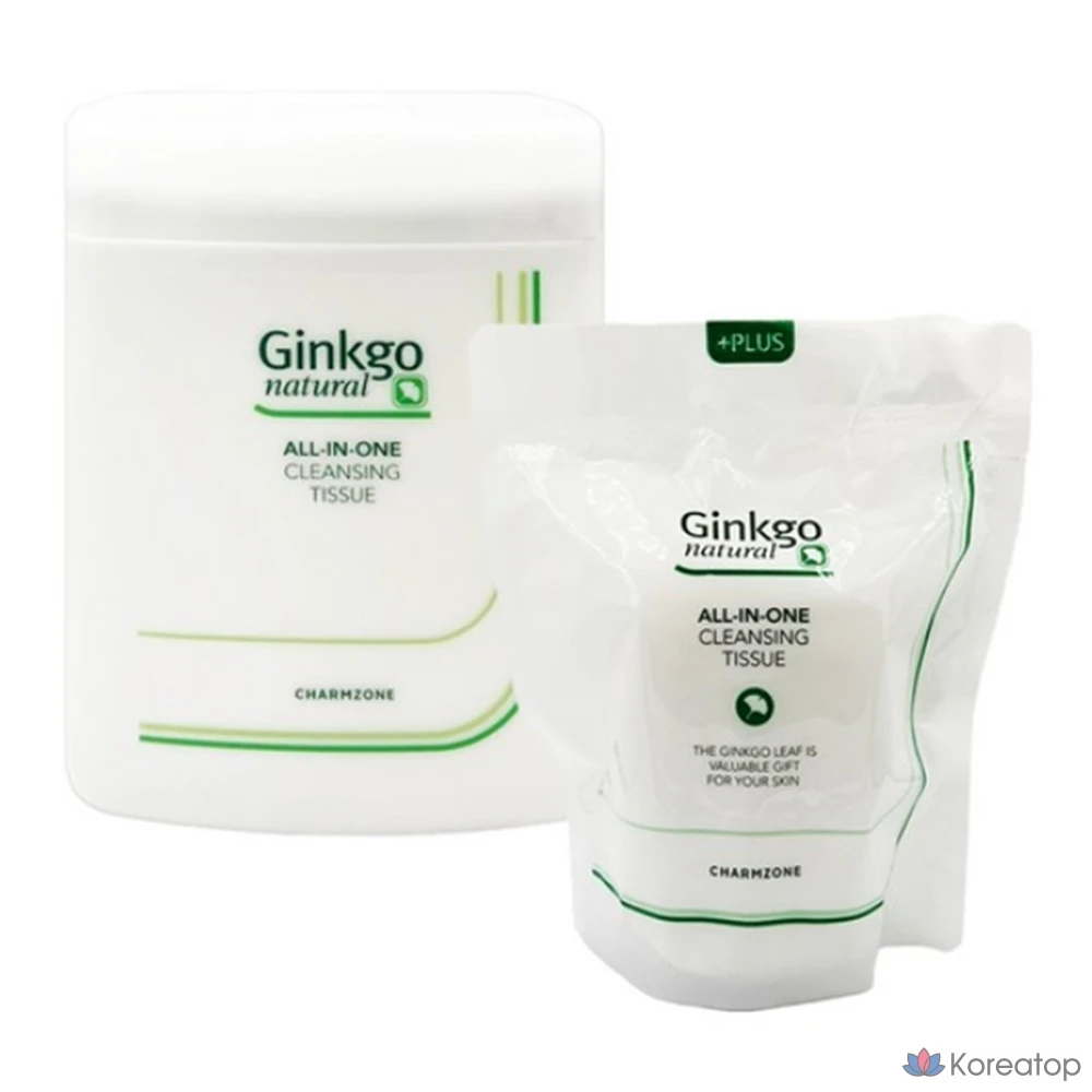 Набор сменных салфеток для умывания Charmzone Ginkgo, 110 листов, 1 комплект., фото 2