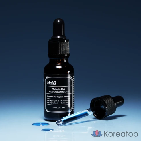dear, Klairs Антивозрастная регенерирующая сыворотка для ухода за кожей лица Midnight Blue Youth Activating Drop, 20 мл