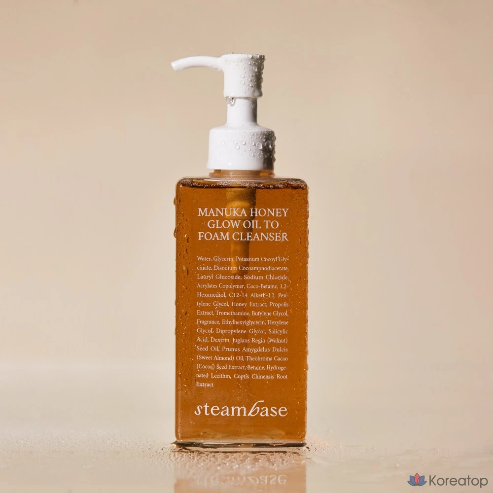 Очищающее средство для лица Steambase Manuka Honey Glow Oil-to-Foam Cleanser, 1 шт., 215 мл