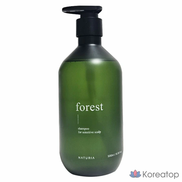 Шампунь NATURIA Forest 500 мл, мягкий натуральный шампунь с кислотной поддержкой для чувствительной кожи головы, 1 упаковка.