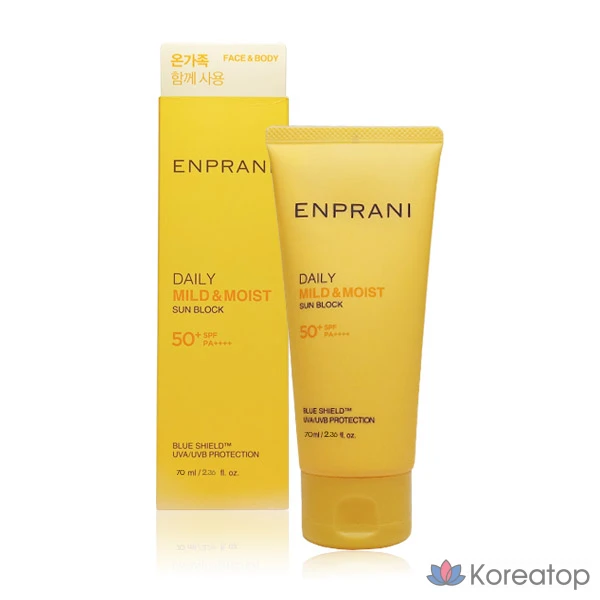 Солнцезащитный крем Enprani Aqua Moist SPF50+ PA+++, 70 мл, 1 шт.