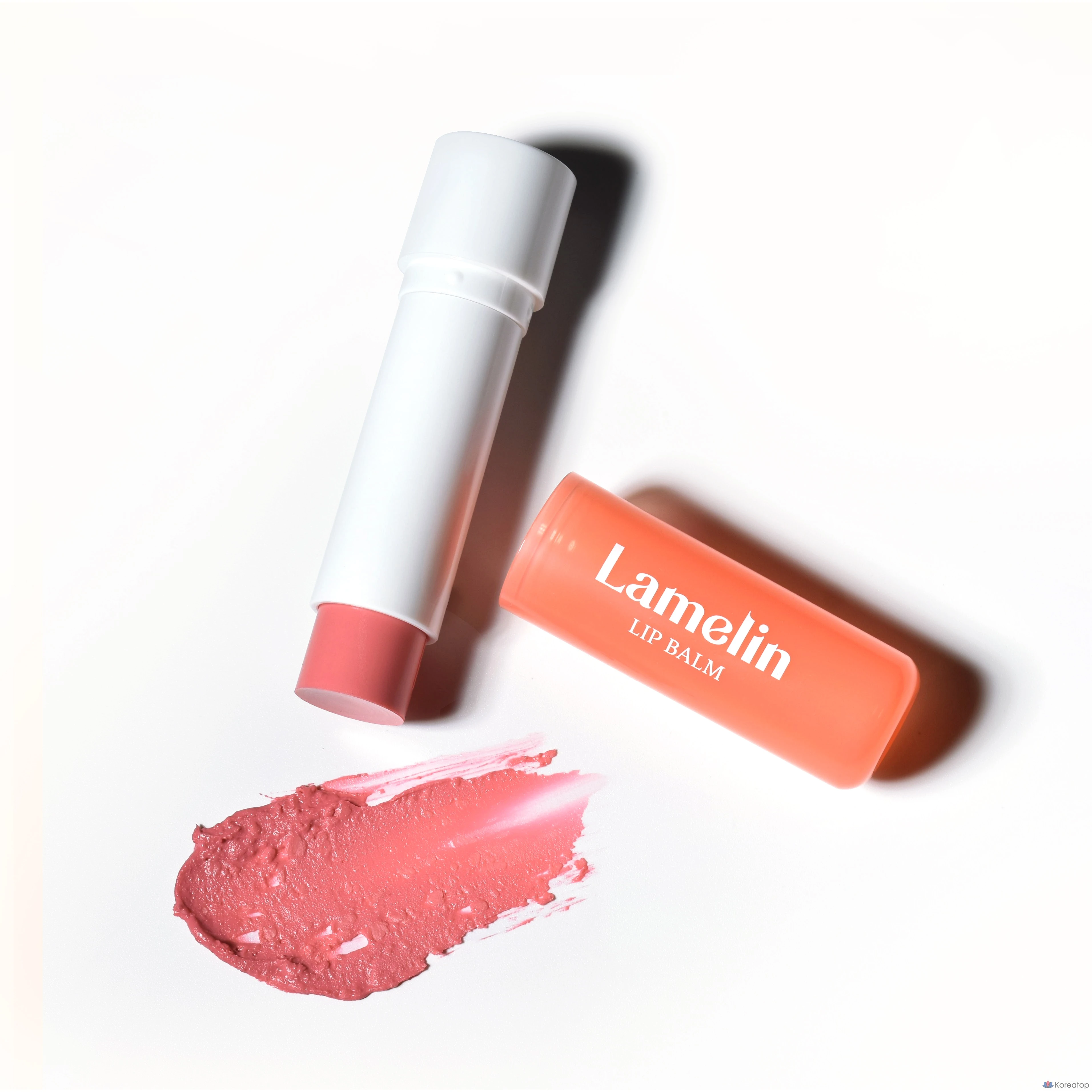 Увлажняющий бальзам для губ Lamelin Glow Fit, персиковый, 4,3 г, 1 шт., розовый.