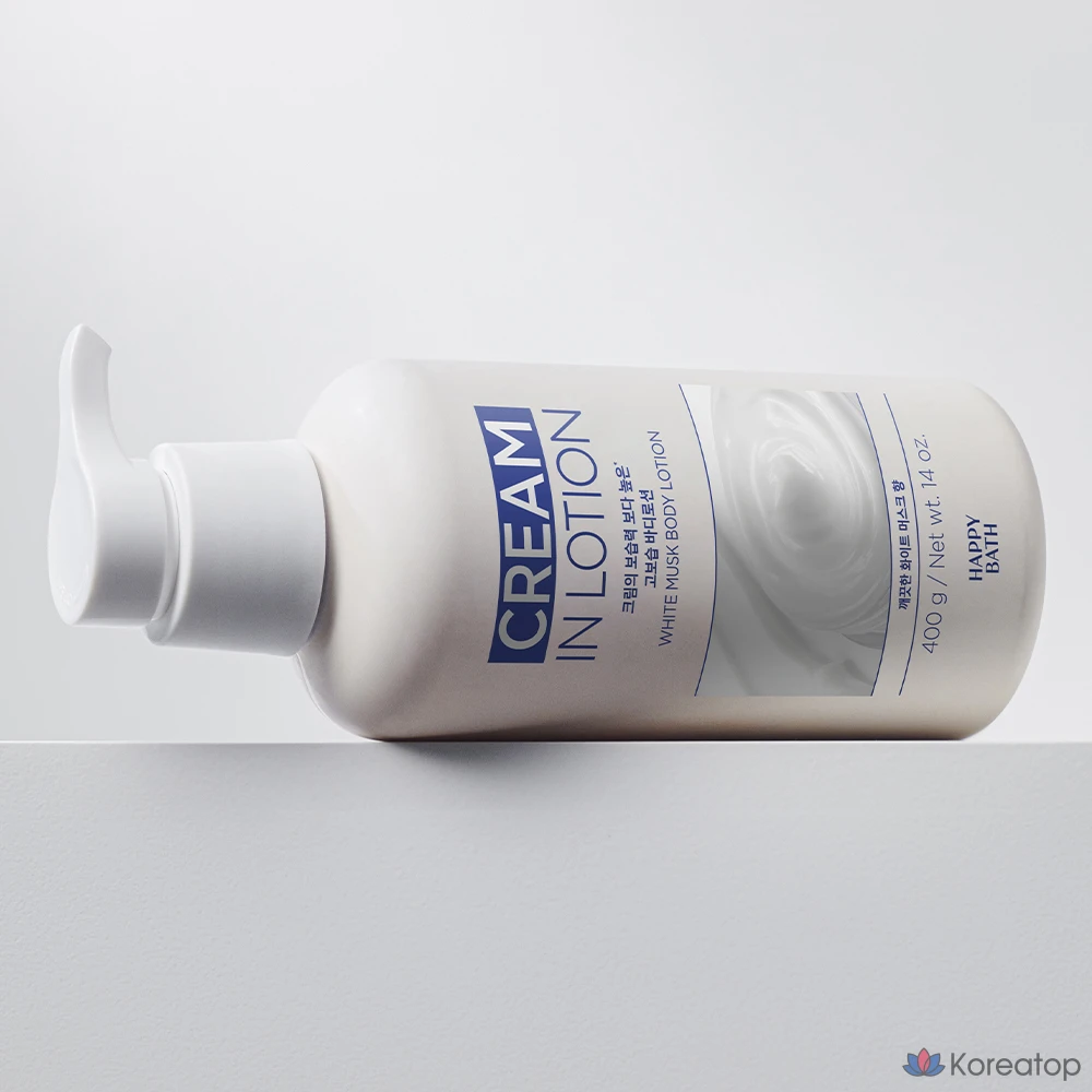Увлажняющий лосьон для тела Happy Bath Cream с ароматом белого мускуса, 400 г, 1 шт.