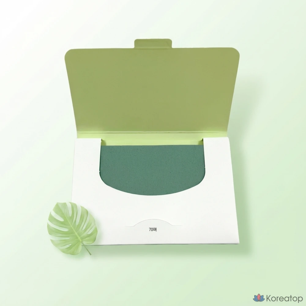 Промокательная бумага для масла Bring Green Mugwort Hanji, 70 листов, 1 упаковка.