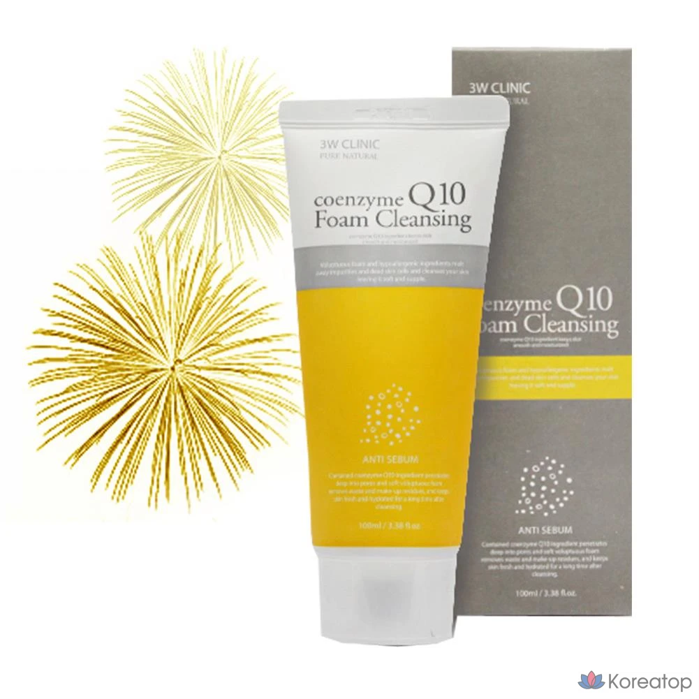 3W Пенка для умывания с коэнзимом Q10, 100 мл, RUL+2509, 1 шт.