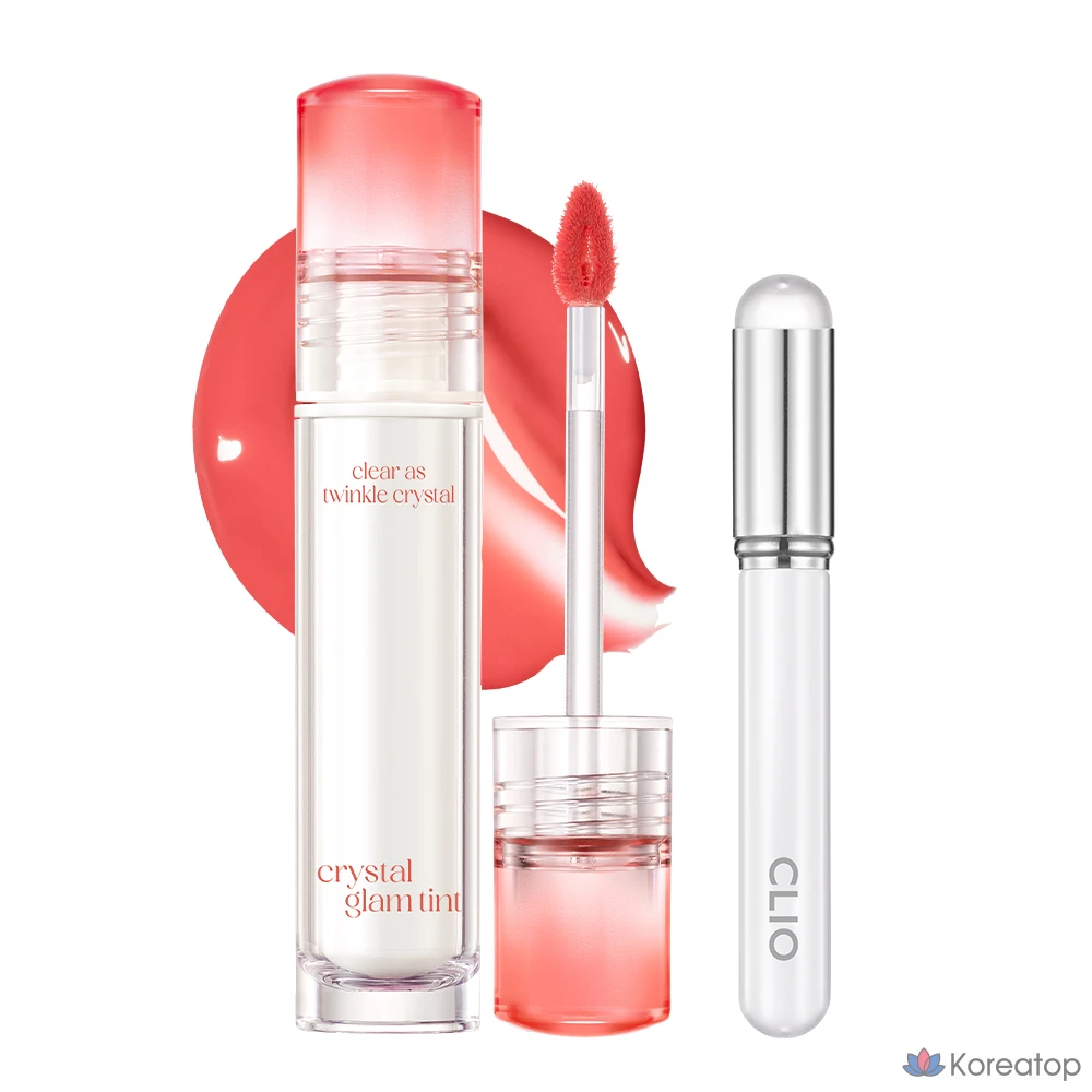 Тинт для губ Clio Crystal Glam + кисточка для губ, 1 шт., цвет 009 Bare Peach