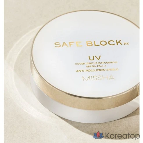 Солнцезащитный кушон Missha Safe Block RX Cover Tone Up Sun Cushion SPF50+ PA++++, 14 г