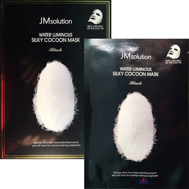 Маска для лица JM Solution Water Glow Silky Cocoon Mask, черная, 10 штук, 1 упаковка.