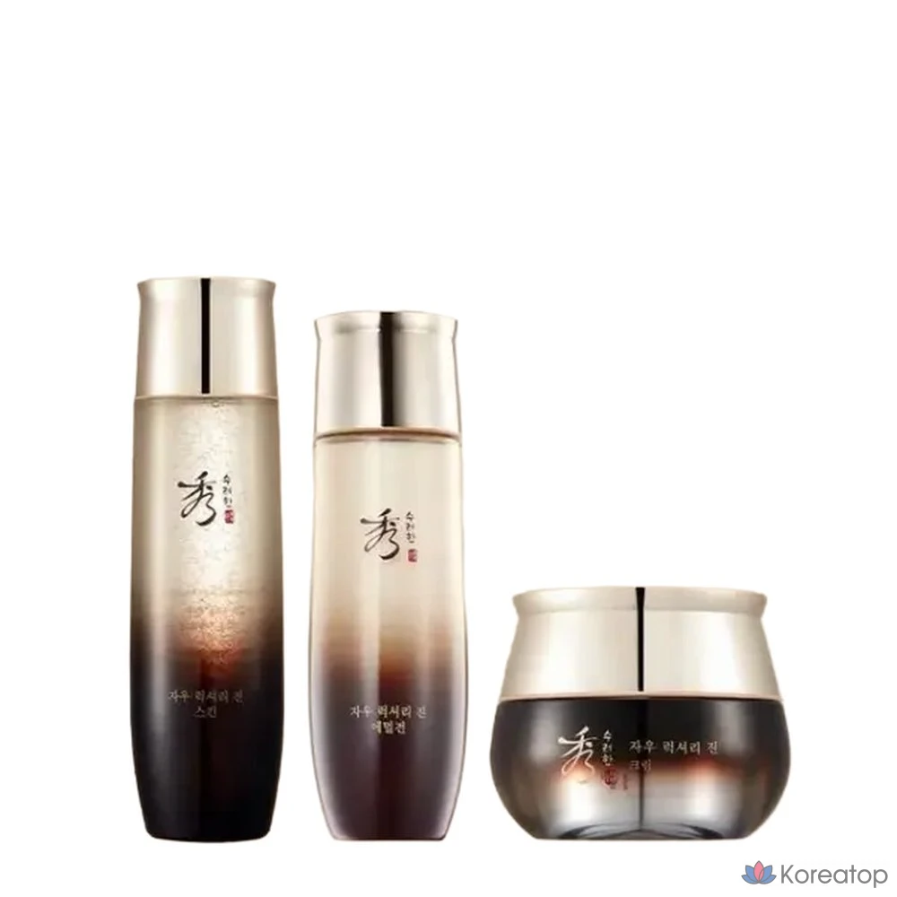 Базовый полный набор Sooryehan Jau Jin: тональный крем, эмульсия и крем, 1 комплект.