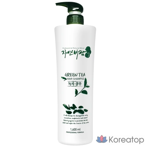 Шампунь Natural Breeze Green Tea, 1600 мл, 1 флакон.