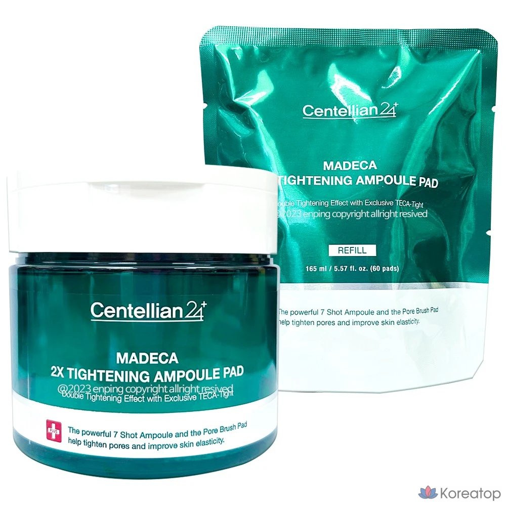 Ампулы для двойного подтягивания кожи Dongkook Pharmaceutical Madeca Centellian 24, 60 листов + 60 сменных блоков, 165 мл, 1 шт.