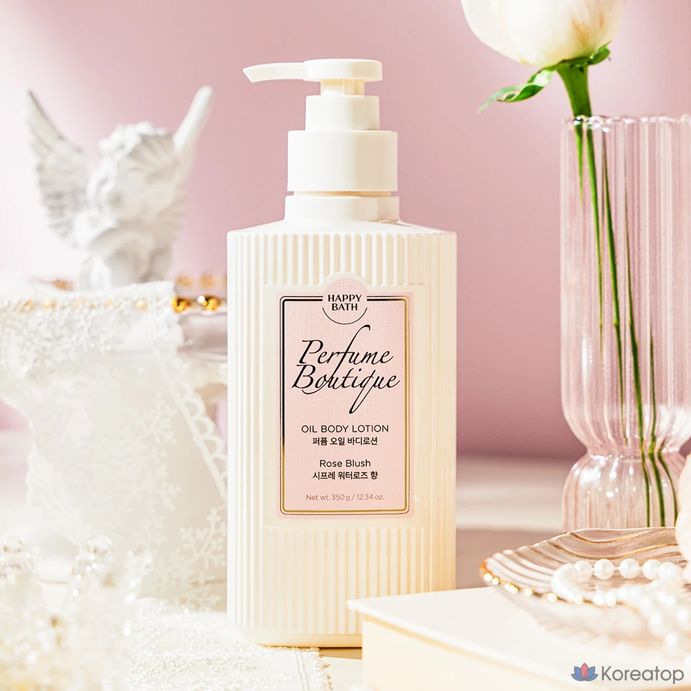 Парфюмерное масло-лосьон для тела Happy Bath Perfume Boutique с ароматом розы и шипровой воды, 350 г, 1 шт.