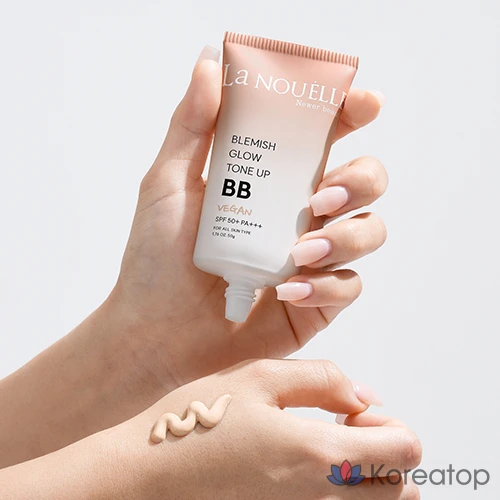 Тональный крем ELROEL Lanuell Blemish Glow Tone-up Water Glow BB Cream SPF50+ PA+++, оттенок 21, 50 г, 1 шт.