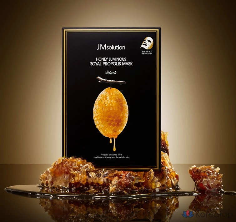 Тканевая маска для лица JM Solution Honey Luminous Royal Propolis Mask, 30 шт., фото 2
