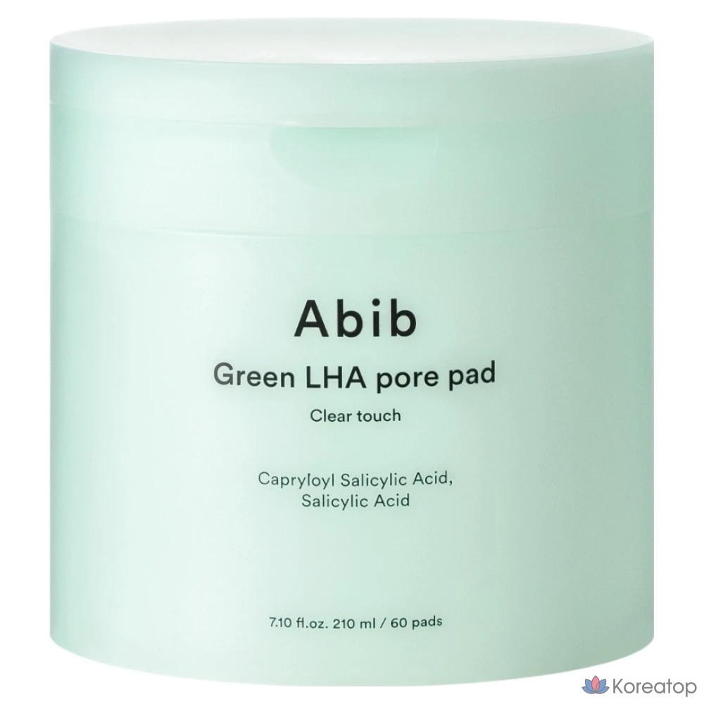 Абиб Грин LHA Подушечки для очищения пор Clear Touch, 210 мл, 60 листов, 1 шт.