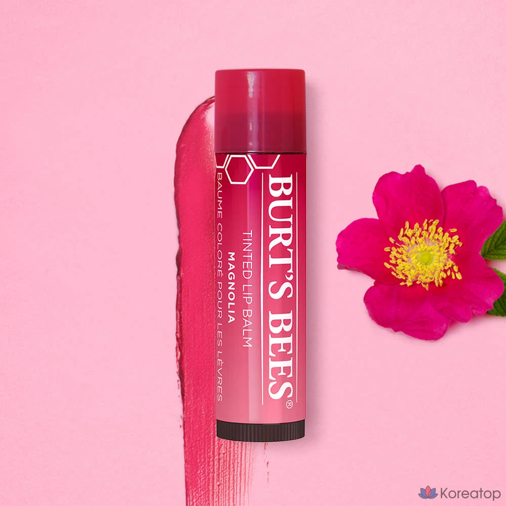 Бальзам для губ Burt's Bees Tinted Lip Balm, оттенок Magnolia, 4.25 г, 1 шт., фото 3