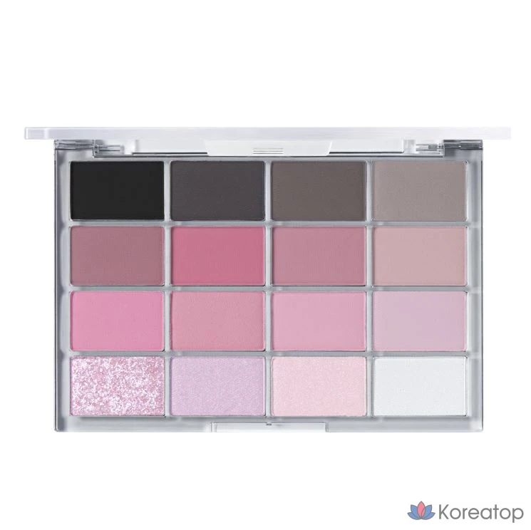 Палитра для век WAKEMAKE Soft Blurring Eye Palette, оттенок 16 Black Hush Blurring, 1 шт.