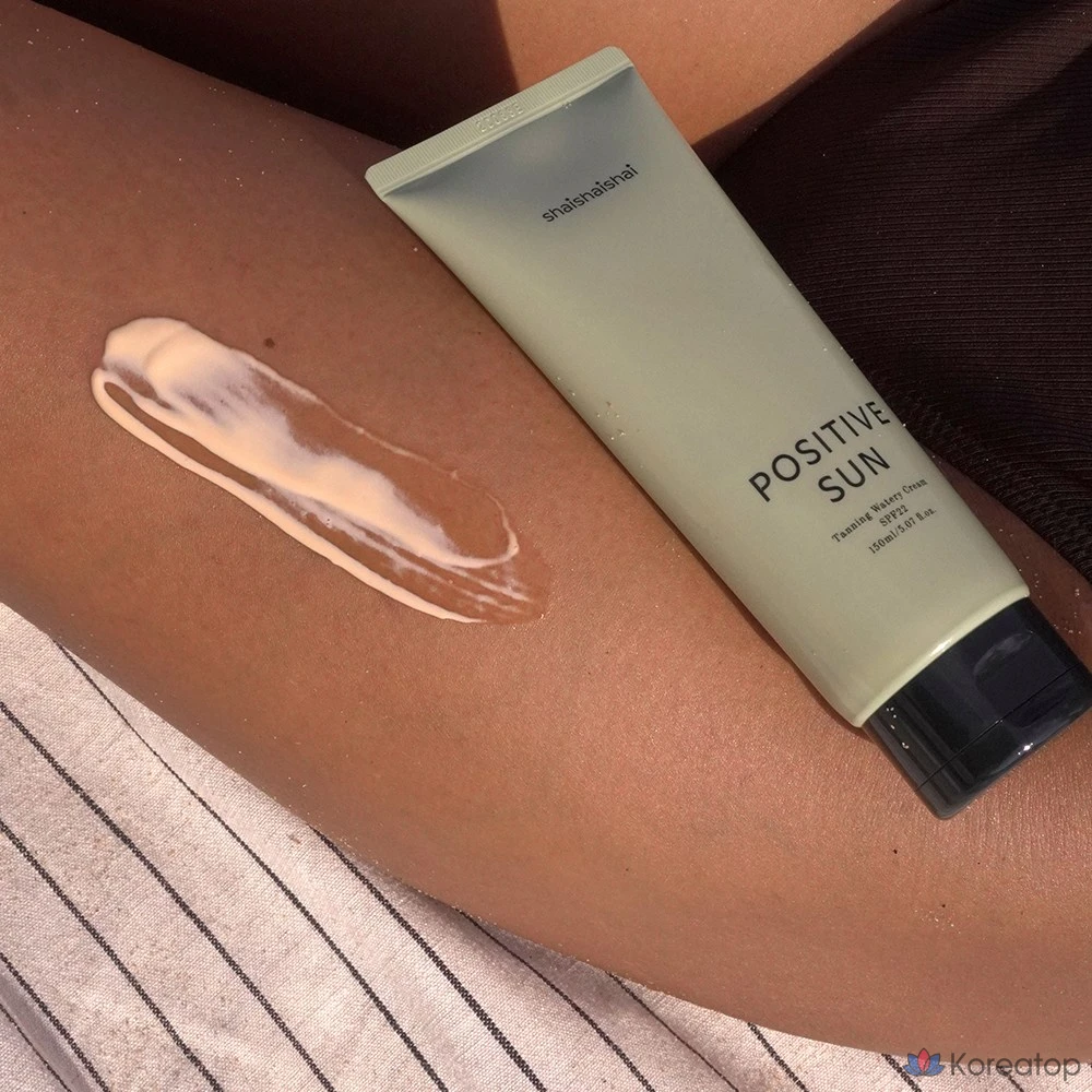 Солнцезащитный крем SHAISHAISHAI Positive Sun Watery Tanning Cream SPF22, 180 г, 1 шт., фото 3