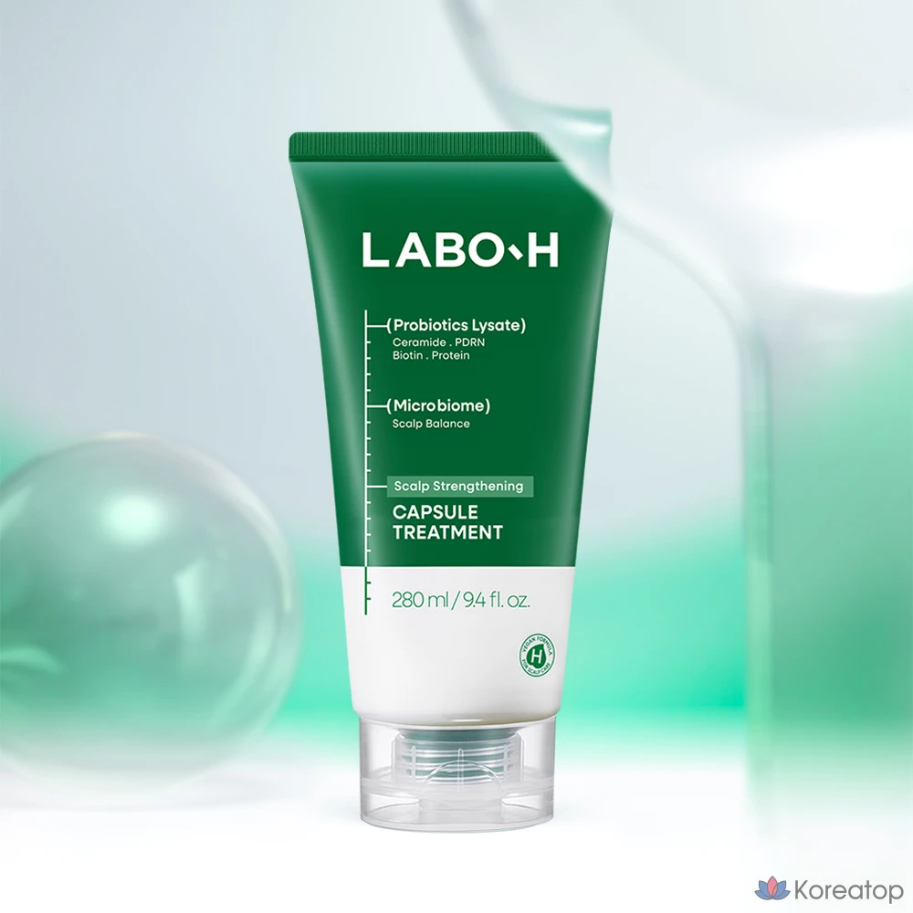 Капсульный уход для волос LABO-H Scalp Strengthening Clinic PDRN Protein Vitamin Silicone-Free Capsule Treatment, 280 мл, 1 шт., фото 3