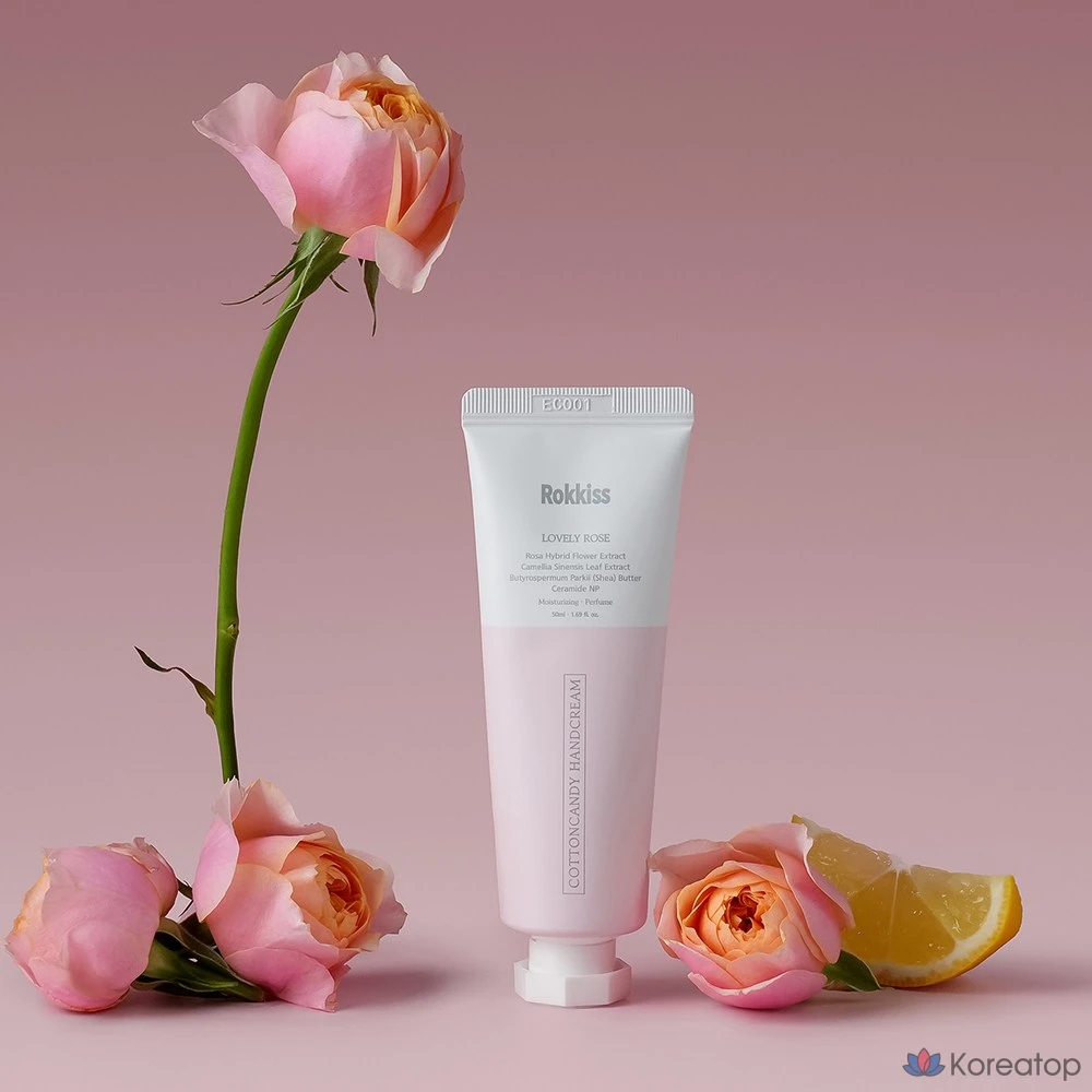 Крем для рук Rokkiss Cotton Candy: Lovely Rose 50 г + Fresh Garden 50 г + Fresh Berry 50 г + Cotton Milky 50 г, 1 упаковка