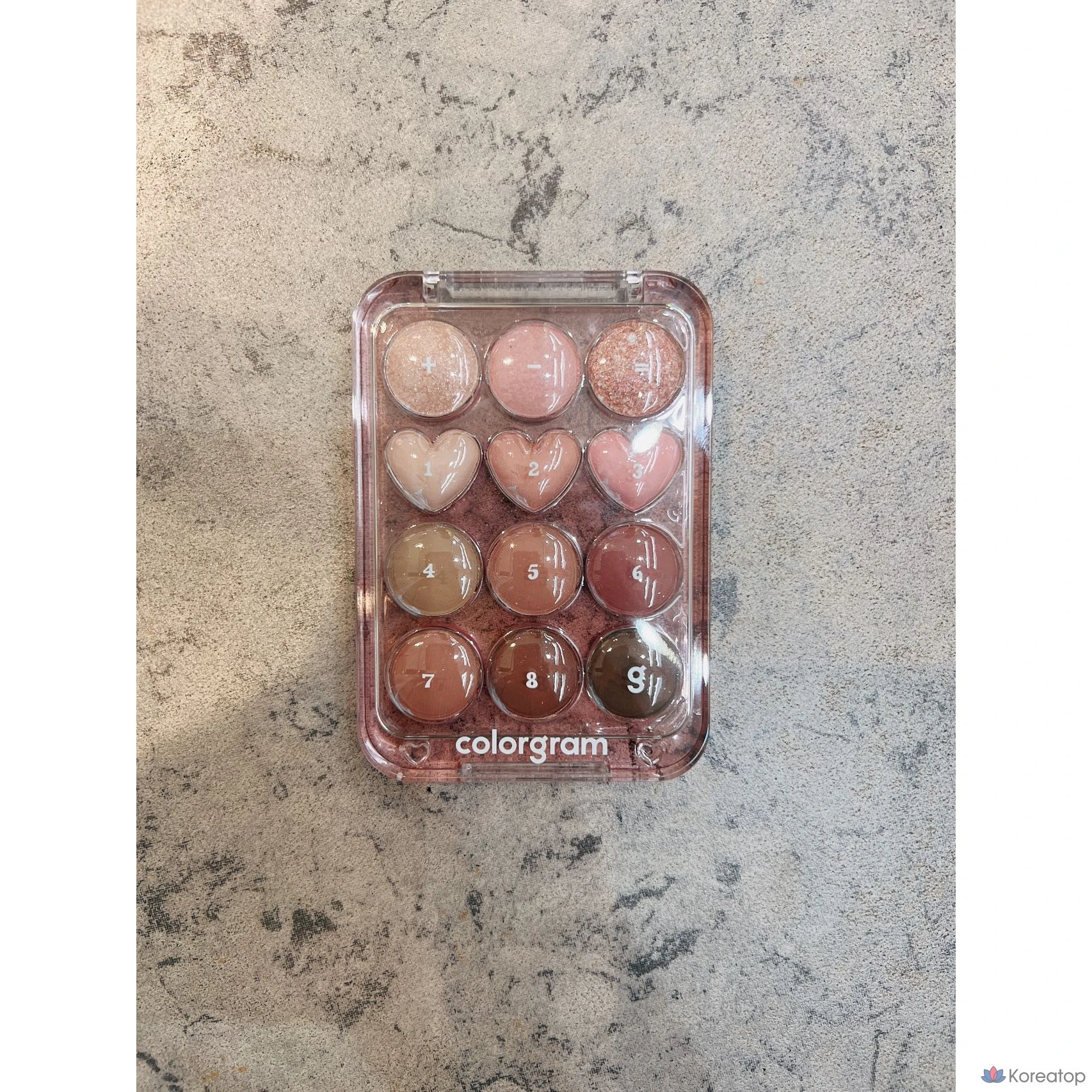 Палетка теней Colorgram, 12 цветов, 2 цвета, 04 Bomb Plus Cool, 1 шт., фото 2