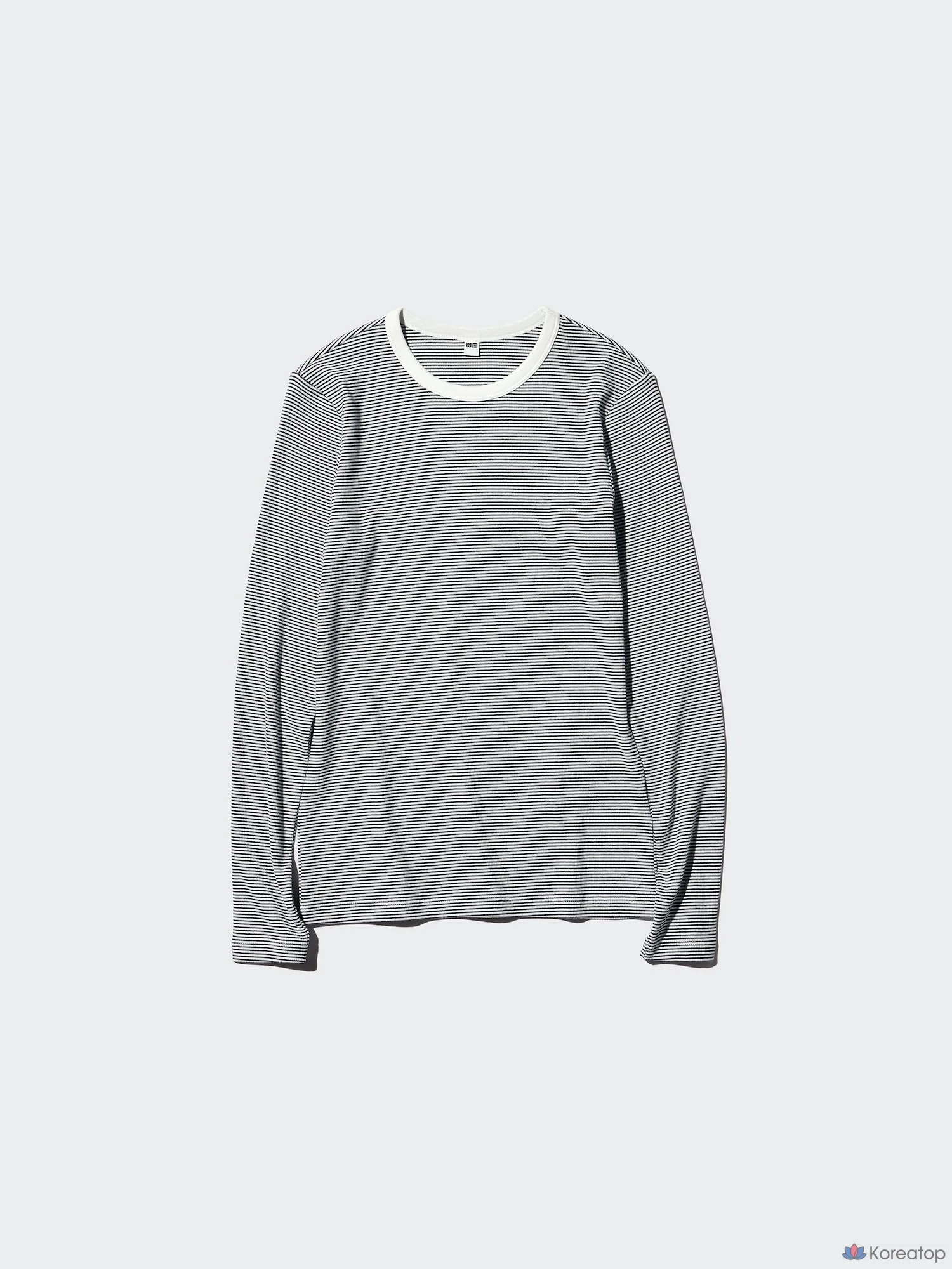 Футболка с длинным рукавом Uniqlo Soft Rib T, в полоску