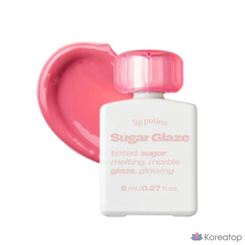Lip Potion_Sugar Glaze, 23 цвета, блеск и тинт, блеск для губ Glaze, чистый персиковый цвет, стеклянный шарик #Sugar Bead Tint, #11 Dooly Ball#, 1 шт.