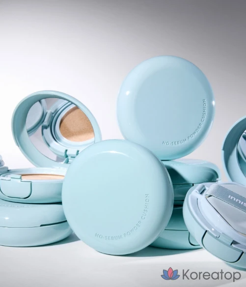 Innisfree No-Sebum Powder Cushion 14 г, ваниль (21N), 1 шт., фото 5