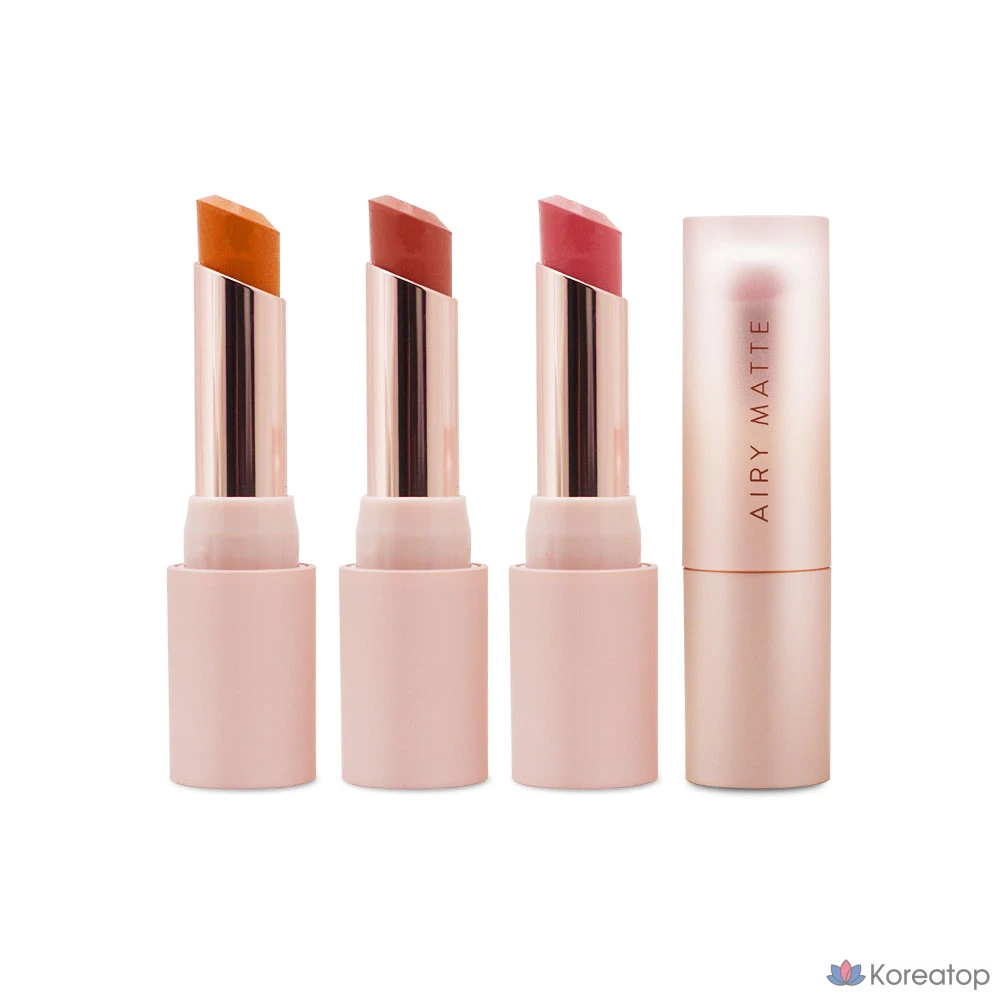 Матовая помада Innisfree Airy Matte, 1 шт., № 05, розовый кремовый оттенок.