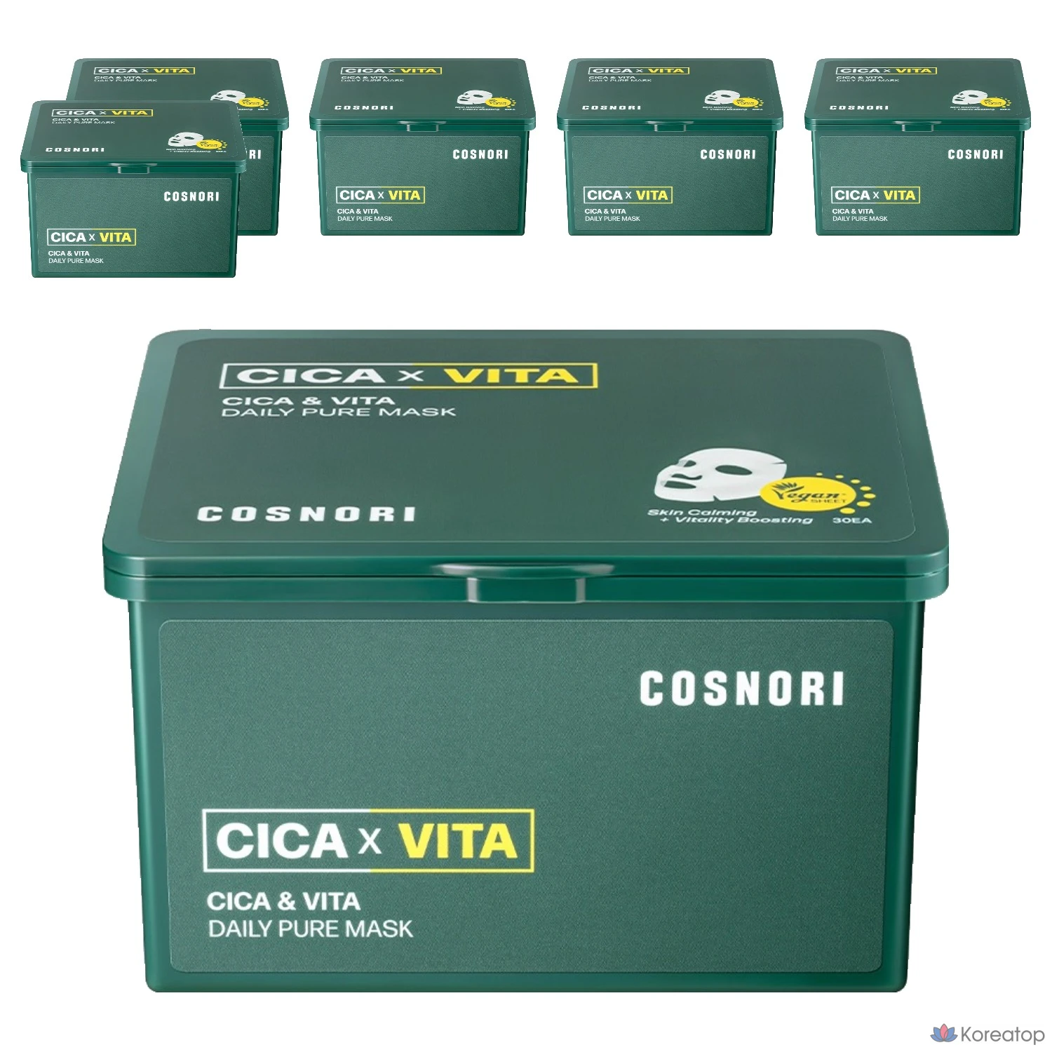 Маска для лица Cosnori Cica & Vita Daily Pure Mask, 30 штук, 6 упаковок