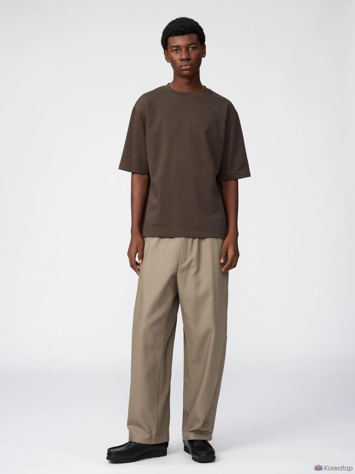 Футболка Uniqlo AIRism Cotton Oversized Crew Neck T-Shirt (5/10 рукава)