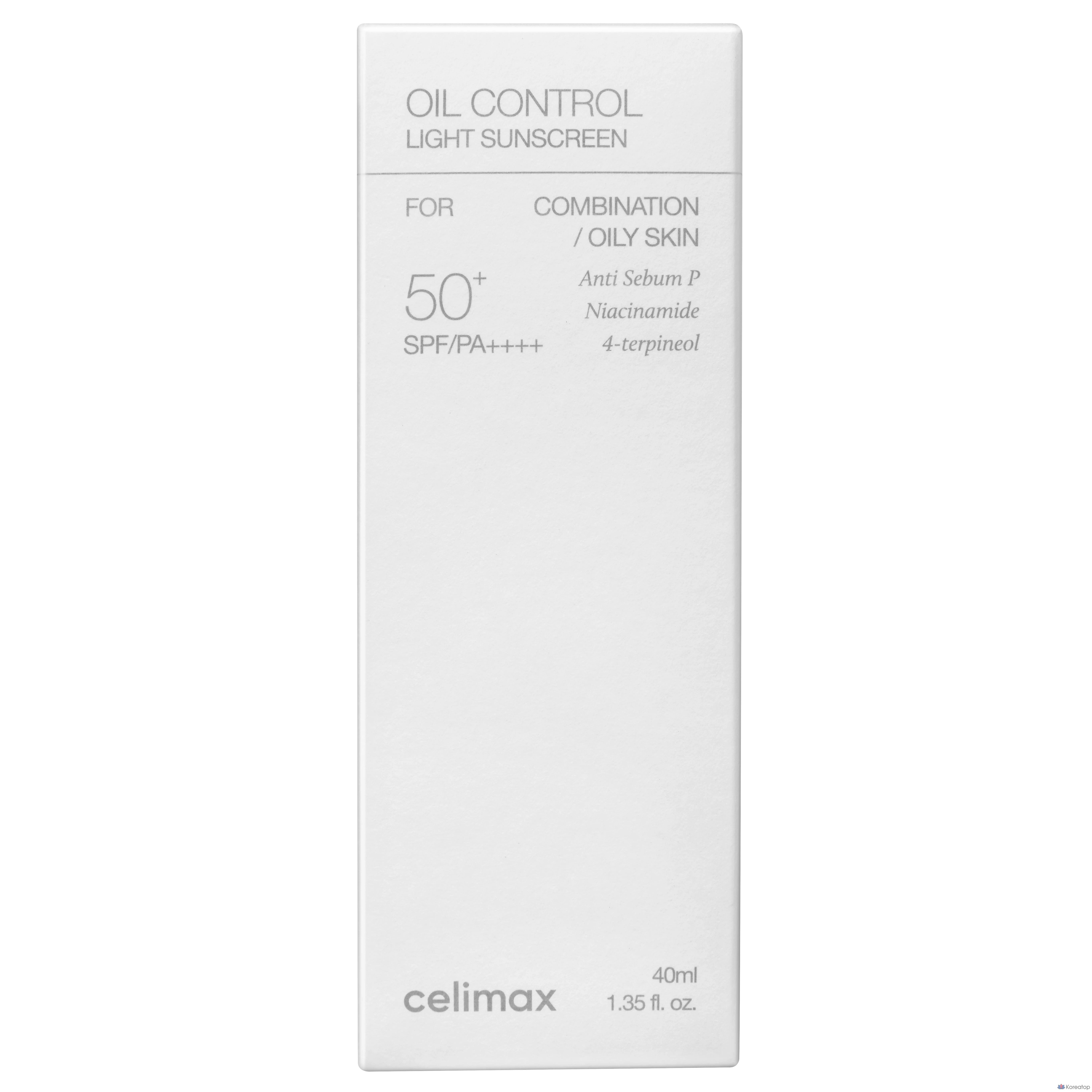 Солнцезащитный крем Cellimax Oil Control Light Sunscreen SPF50+ PA++++, 40 мл, 1 шт.