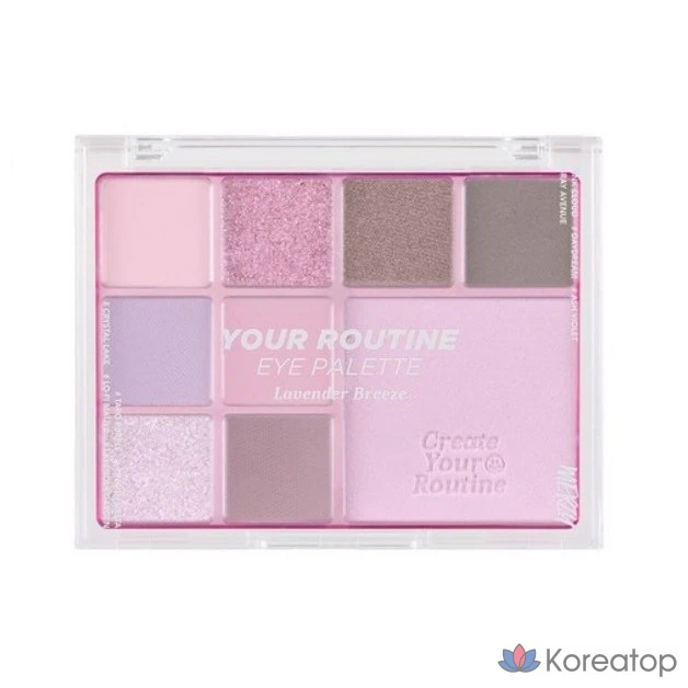 Палетка теней для век MERZY Your Routine Eye Palette, оттенок 02 LAVENDER BREEZE, 1 шт.