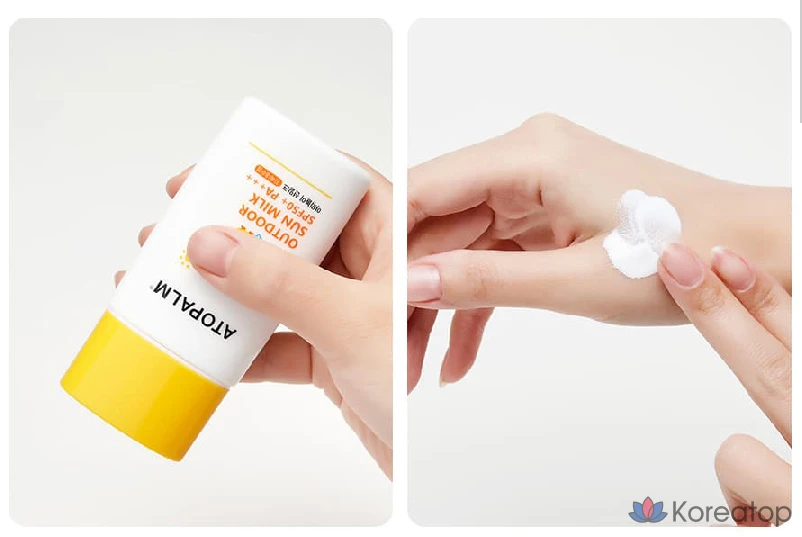 Солнцезащитный крем Atopalm Outdoor Play Waterproof Sun Milk SPF50+ PA+++, 55 г, 5 шт., фото 7