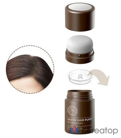 Пучок для волос The Face Shop Quick Hair Puff, 7 г, натуральный коричневый, 1 шт., фото 5