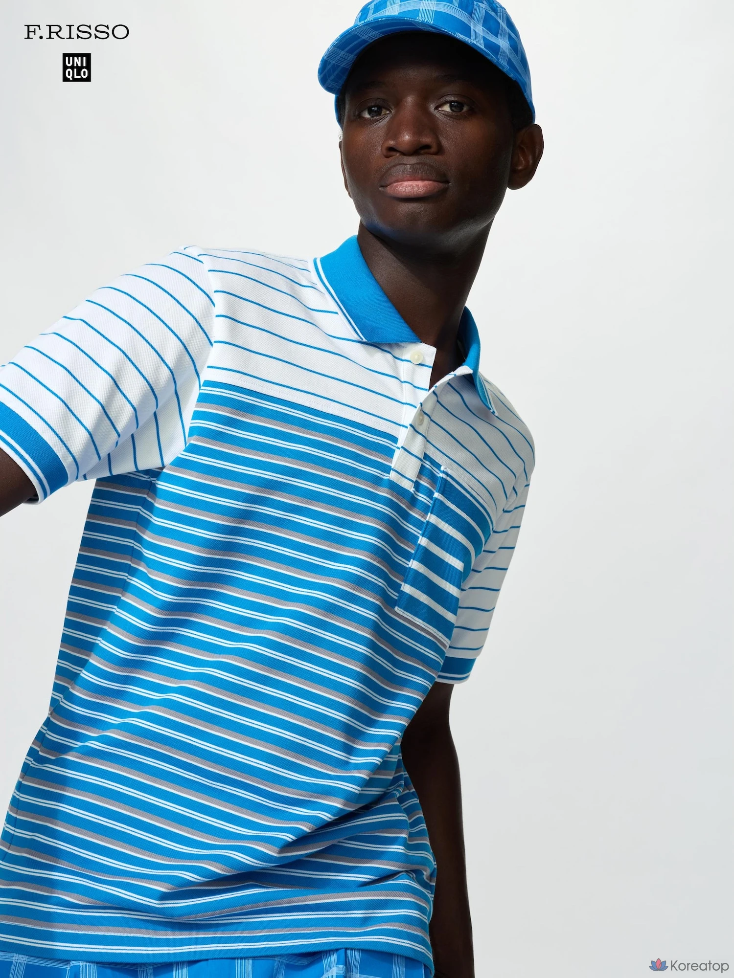 Рубашка поло Uniqlo Dry Pique Slim Fit Stripe