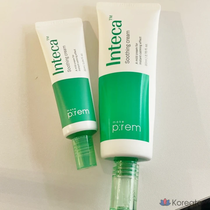 Набор успокаивающих кремов MAKE P:REM Inteca 80 мл + 31 мл, увлажняющий успокаивающий крем, 3 набора