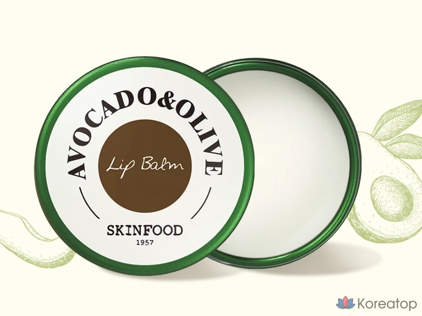 Бальзам для губ Skinfood с авокадо и оливками, 12 г, 1 шт., фото 3