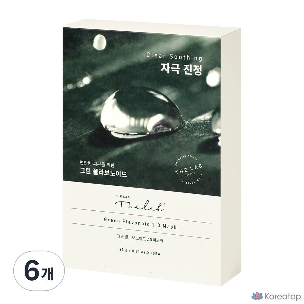 Маска THE LAB by blanc doux Green Flavonoid 2.0, упаковка из 10 штук, упаковка из 6 штук