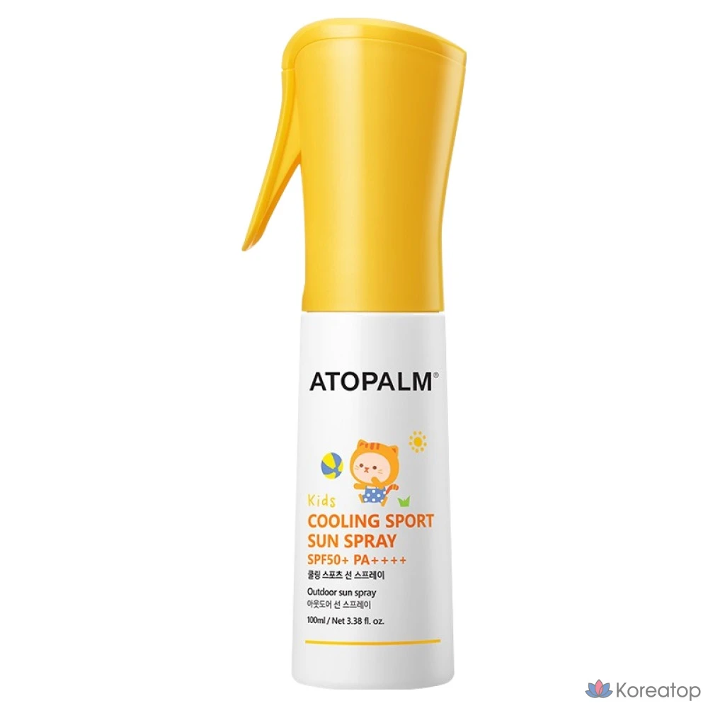 Охлаждающий спортивный солнцезащитный спрей Atopalm для детей SPF50+ PA++++, 100 мл, 1 шт.