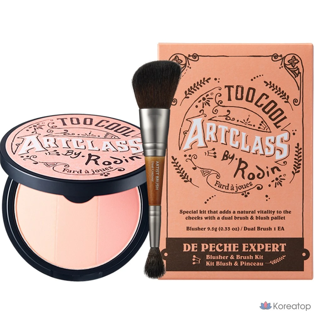 Румяна и кисть для контурирования Too Cool For School De Peche, 1 шт.