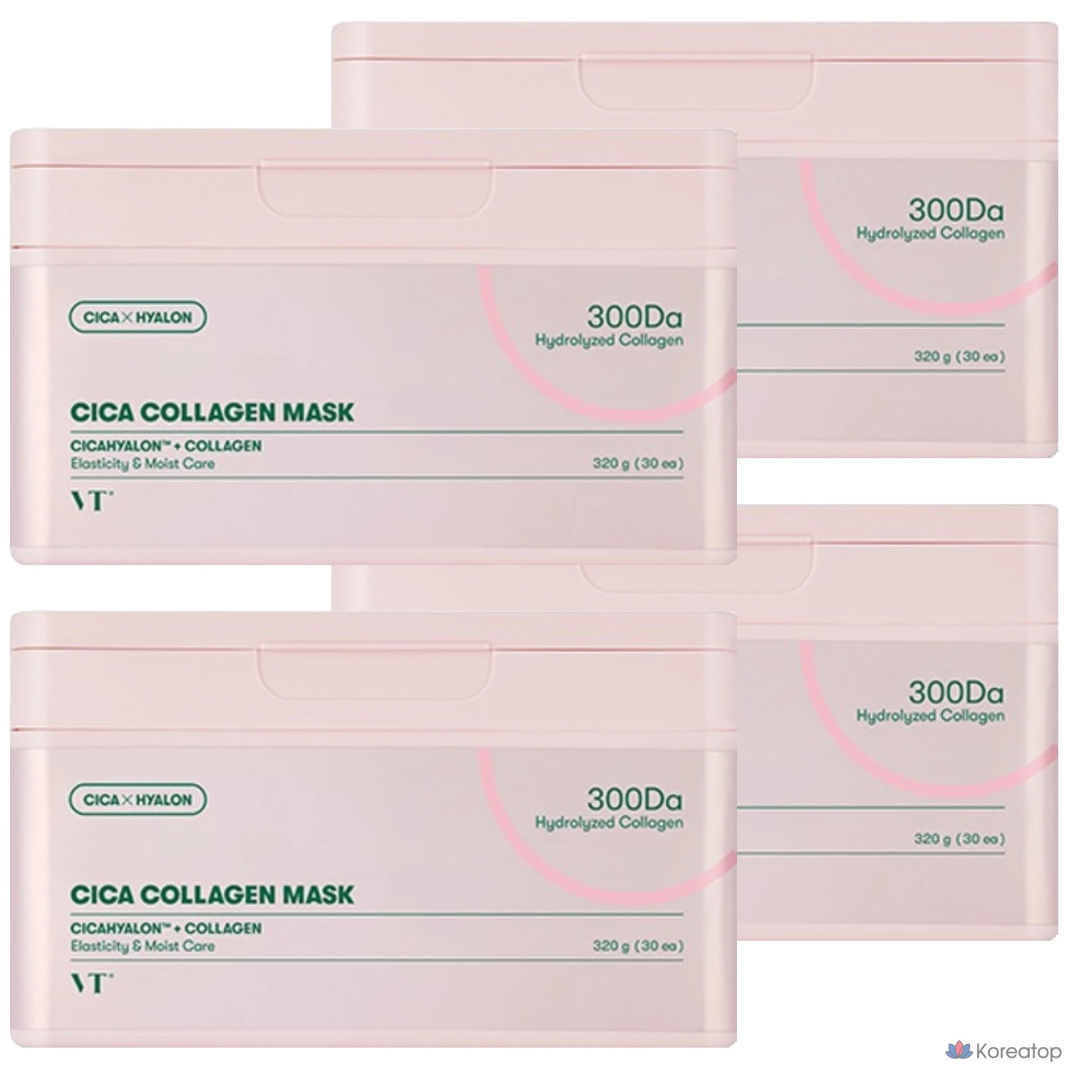 VT Cosmetics Cica Collagen Mask, 30 штук, 4 упаковки